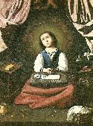 Francisco de Zurbaran the virgin as a girl, praying Sweden oil painting reproduction